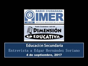 Dimensión educativa 77 - 4 sept 2017